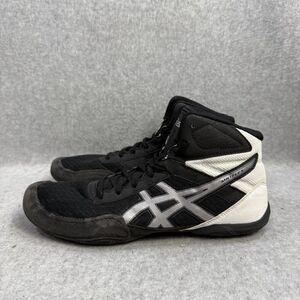 Asics Shoes Mens Size 9.5 Matflex 6 Black Athletic Wrestling Sneakers 1081A021